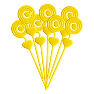 Imagem de Porta Recado Espiral Plástico Lembrancinha Amarelo 100 Peças - RUSSO A