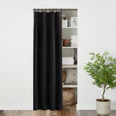 Imagem de Cortina de porta para privacidade de porta, cortinas de armário para porta de armário de quarto, bloqueio de isolamento térmico sanfonado para manter o calor fora do ar condicionado, cortinas