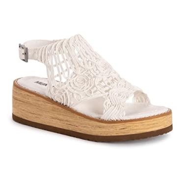 Imagem de MUK LUKS Sandálias femininas Flying High Wedge, Marfim, 35