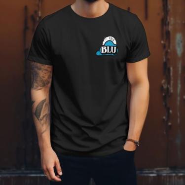 Imagem de Camiseta Masculina Casual Polo Blu Moderna em Algodão do P ao G1, Pret