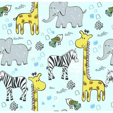 Imagem de Papel Parede Adesivo Animais Savana Quarto Infantil  12m - Signmaq, 12