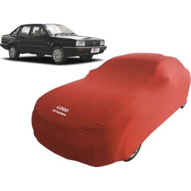 Imagem de Capa Automotiva Vw Santana 1990 Tecido Helanca Cor Preta - Mz, Vermelh