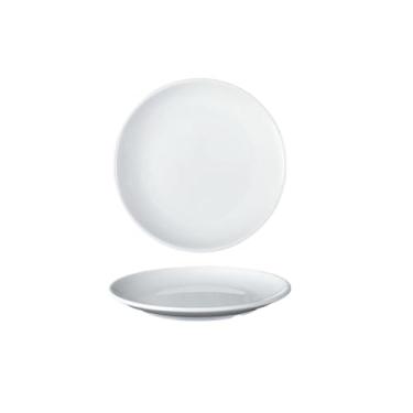 Imagem de Prato de osso de disco branco de porcelana sintética, prato de arroz refogado fast food-8109; disco branco de 23 cm