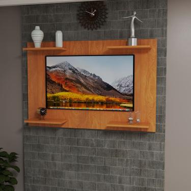 Imagem de Painel para TV até 50 Pol MDF Alta Qualidade Cor Cerejeira