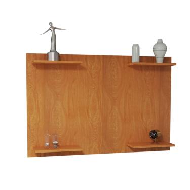 Imagem de Painel TV 50 Pol MDF c/ Prateleiras Decoração Cor Cerejeira