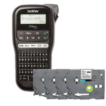 Imagem de Rotulador Brother Pt-h110bk Preto + 04 Fita X-Full Tze-231