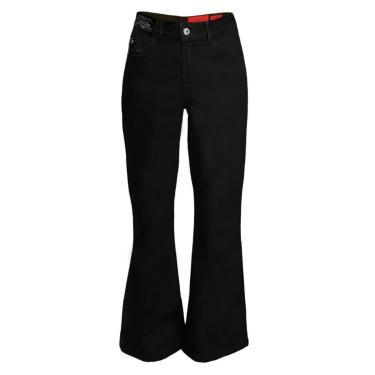 Imagem de Calça Ellus Sprouting Black Gisele Flare Et Zetex Feminina-Feminino