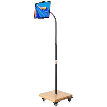 Imagem de Suporte de chão para tablet wishacc com altura ajustável e 4 rodas