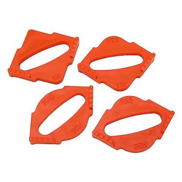 Imagem de Mavaol Conjunto de 4 peças de molde de arredondamento de canto, 8 opções de raio (R5 a R40), ABS, design ergonômico, resistente a arranhões, para profissionais de marcenaria e bricolage