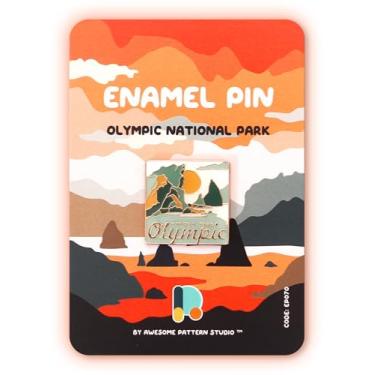 Imagem de Broche esmaltado - Parque Nacional Olímpico. Edição de colecionador, broche de lembrança durável e elegante para mochilas, jaquetas, chapéus e acessórios, presente para amantes do parque nacional