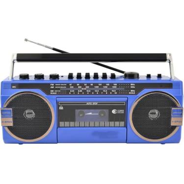 Imagem de Boombox De Cd Player Retro Estilo Clássico Dos Anos 80, Rádio Portátil De Leitor De, Rádio Am/fm, Gravador De Bluetooth Com Botões De Ajuste Me, Para Viagem De Reunião De Família, C