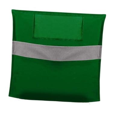 Imagem de Fenteer Bolsos para cadeiras para sala de aula, bolsa para cadeira, grande capacidade, resistente ao desgaste, armazenamento escolar, bolsos para assento de, Verde