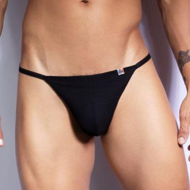 Imagem de Calcinha Masculina Fio Dental - no-brand, Preto, GG