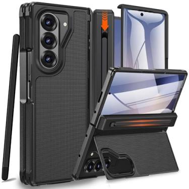 Imagem de NINKI Capa para Samsung Galaxy Z Fold 7 com suporte para caneta S e suporte invisível e caneta, capa protetora de tela integrada para celular com dobradiça para Samsung Z Fold 7 com compartimento fino