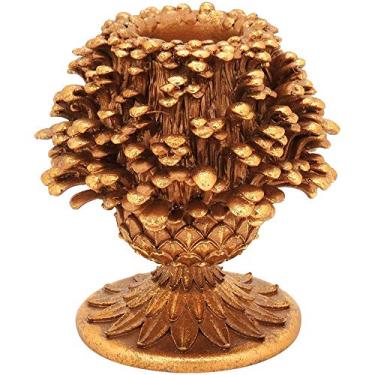 Imagem de Flower Castical 13 * 12cm Resina Dourado Cn Gs Internacional Único