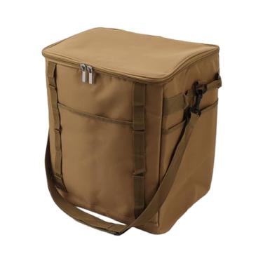 Imagem de Bolsa Térmica Isolada Dobrável, à Prova D'água, Durável, Leve, Caixa Térmica de Acampamento Portátil para Piquenique Ao Ar Livre, Viagens, 3 Bolsos, Várias Posições de Suspensão,