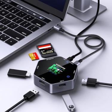 Imagem de Estação de ancoragem USB C 8 em 1, adaptador tipo C com HDMI 4K a 60 Hz, 2 USB 3.0, leitor TF/SD, entrega de energia de 100 W compatível com MacBook, iPhone 15 16 Surface, iPad, Steam Deck ou outros
