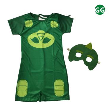 Imagem de Kit Fantasia Menino Lagartixa Infantil GG