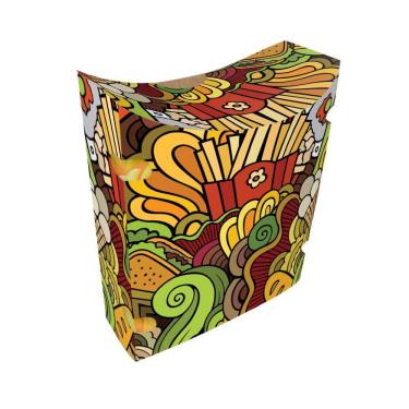 Imagem de Caixa Cartão Batata Frita Salgados Verde 100 Unidades