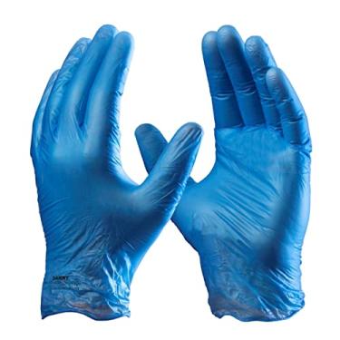Imagem de Caixa de Luva de Vinil Descartavel Com Amido, Contém 100 Luvas Ambidestra, Tamanho Extra Grande, Cor Azul, Danny.