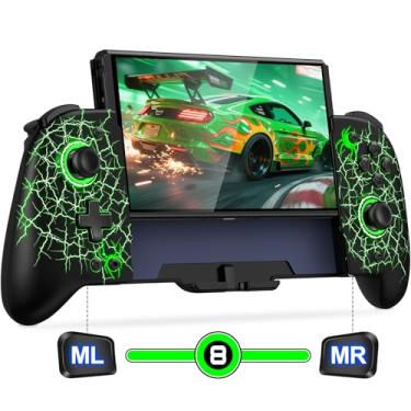 Imagem de Mocagen Controlador De Switch Portátil Para Nintendo Switch/Jogos Oled, Controlador Jc Swtich Pro Com Joystick De Efeito Hall E Gatilhos/Programação/Rgb/Turbo