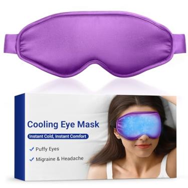 Imagem de Máscara de olhos frios máscara refrescante para olhos inchados: bolsa de gelo flexível para alívio pós-cirurgia - máscara de sono de gel Reuable para inchaço de dor de cabeça - compressa fresca de