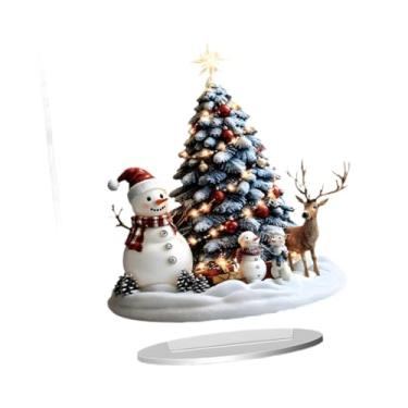 Imagem de shamjina Decoração de Natal 2D, Arte 2D em acrílico, Expositor de mesa para coleção, Enfeite de mesa, Peça decorativa para mesa, Style D