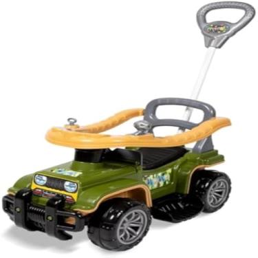 Imagem de Carrinho de passeio infantil para criancas pequenas, com empurrador, cor militar, duravel.