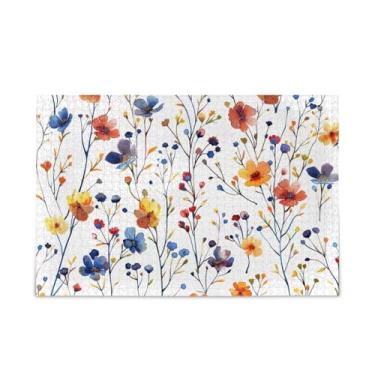 Imagem de WELLDAY Quebra-cabeça primavera flores silvestres 1000 peças grande arte de jogo de quebra-cabeça para adultos adolescentes