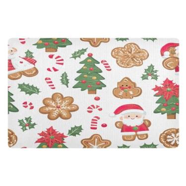 Imagem de STAYTOP Tapete de porta de Natal fofo para entrada externa 81 x 50 cm, tapete de boas-vindas para uso externo/interno, tapetes de banho fofos, capacho frontal antiderrapante para entrada, pátio, áreas