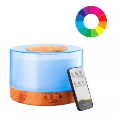 Imagem de Umidificador De Ar Aromatizador Ultrassônico Abajur 500ml Bivolt - Hol