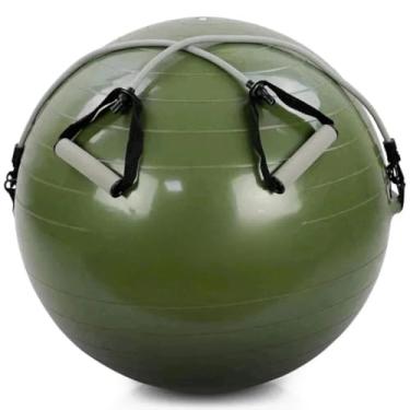 Imagem de Bola Suíça 65cm com Extensores para Pilates Yoga Treino Funcional Fisioterapia até 200kg