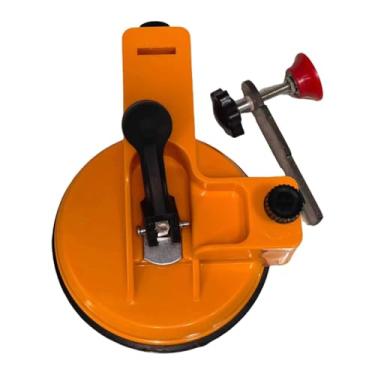 Imagem de MotiveTech Nivelador de azulejos com ventosa, ferramenta ajustável para nivelamento de juntas, ideal para instalação de bancadas, mármore, pedra e lajes de, Laranja