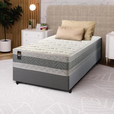 Imagem de Cama Box Espuma D33 Oxford Solteiro 88x188 Cinza King House