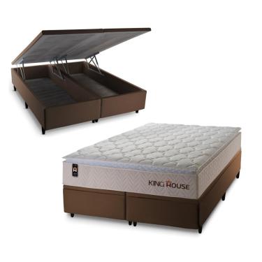 Imagem de Cama Box Baú Roma com Molas Ensacadas 193x203 King House