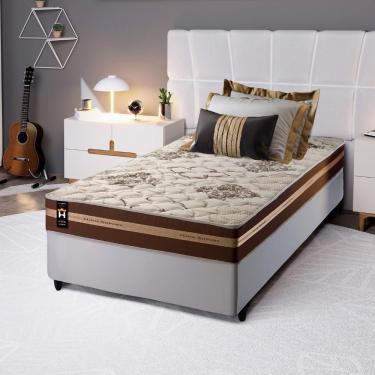 Imagem de Cama Box Espuma Chicago Solteiro 88x188 Branco King House