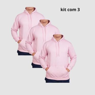 Imagem de Kit 3 Moletons Unisex Com Capuz Estilo Urbano Confortável - Lucam, Ros