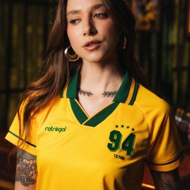 Imagem de Camisa Brasil 1994 Retrô Feminina-Feminino