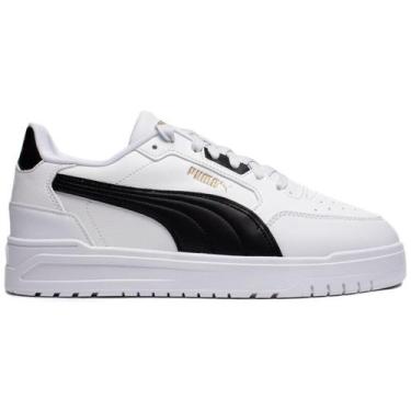 Imagem de Tênis Masculino Puma Shuffle Downtown Casual Branco/Preto, Branco, Pre