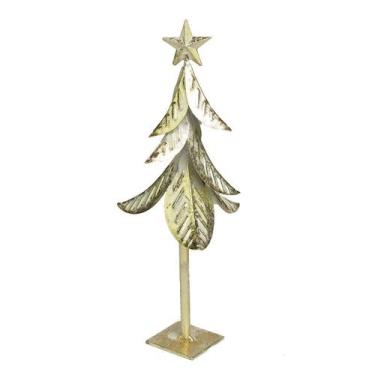 Imagem de Árvore dourada e branca 13cm - Natal - Tok da Casa