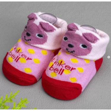 Imagem de Meia Baby Bichinhos Tinker Bell para Bebê - Pepé Baby, Rosa, 0 a 10 me