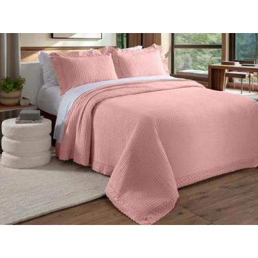 Imagem de Cobre Leito Serena Rosa Corttex, Super King