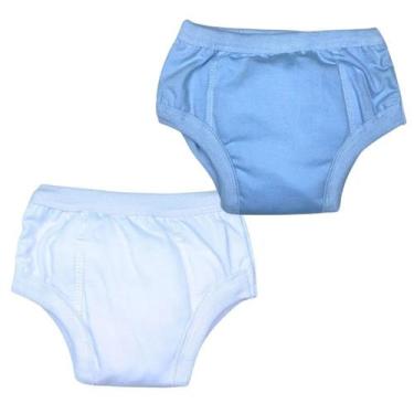 Imagem de Kit 2 Desfralde Infantil Treinamento 2 Absorvente Azul/Brnco - P - Min