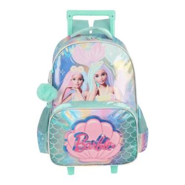 Imagem de Mochila de Rodinhas e Alça Barbie Sereia Luxcel Verde -, Verde