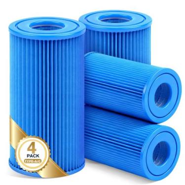 Imagem de Cartucho de Filtro para Piscina KimPump Tipo A/C 4 Unidades Reutilizáv