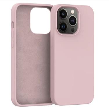 Imagem de Capa para iPhone 14/14 Pro/14 Plus/14 Pro Max, silicone transparente, antiamarelamento, atualizado, resistente com capa à prova de choque, rosa, 14 Plus 6,7 polegadas