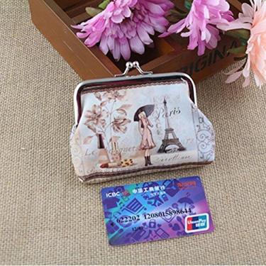 Imagem de Qwent Carteira clutch de metal porta-moedas carteira feminina carteira pequena carteira branca para telefone (branco, tamanho único)