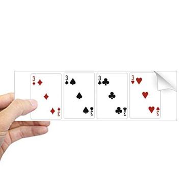 Imagem de DIYthinker Adesivo retangular com 3 corações, padrão de taco, diamante, retangular, para notebook, janela