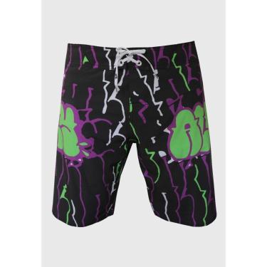 Imagem de Bermuda Água Alkary Preta e Verde-Masculino