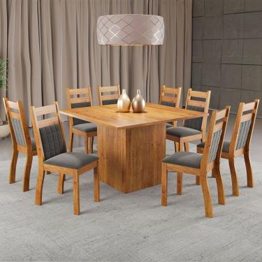 Imagem de Mesa de Jantar 8 Lugares Beirute Grafite - Panorama Móveis